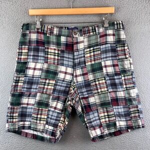 Pendleton Plaid Patchwork Shorts Mens Size 38 Colorful Cotton Casual